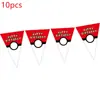Pikachu Pocket Elf Ball - Vajilla para fiesta de cumpleaños, bandeja de papel, toalla de papel, mantel, decoración, suministros para arreglos, globo