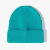 Gorro de Punto Transfronterizo para Mujer en Otoño e Invierno Gorro de Punto de Color Puro con Logo Personalizable Estilo Coreano Gorro Versátil de Lana para Hombre Gorro Cálido de Invierno