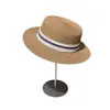 2026 Nuevo Sombrero de Paja con Encaje para Mujer Verano Protección Solar Sombrero para Salir Sombrero de Sol Playa Costa Sombrero de Sol Copa Plana Pequeño Fedora