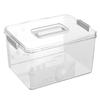 Caja de Almacenamiento Transparente Portátil Caja Organizadora de Plástico para Libros, Snacks, Ropa, Juguetes, Almacenamiento, Caja de Almacenamiento Lego, Portátil