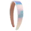 Diadema de dama con ala ancha de 3 cm transfronteriza diadema colorida creativa con lentejuelas personalidad presión para el pelo Joker accesorios para el pelo al por mayor