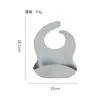 Babero de silicona de grado alimenticio, babero de arroz tridimensional, babero de arroz impermeable, babero para bebé anti-suciedad