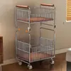 Cesto de ropa sucia estilo vintage para uso doméstico, gran capacidad, para colocar la ropa sucia en el baño, cesto de ropa multicapa móvil, estante de almacenamiento para baño