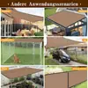 Red para Sombrear Patio Exterior con Borde Color Café Protegido, Red Encriptada de Protección Solar Aislante del Calor, Red para Sombrear Coche
