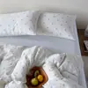 Artículo Único Sábana de jacquard de algodón puro Clase A, funda de edredón, funda de almohada para la temporada de regreso a clases, ropa de cama de algodón puro para dormitorio para cama doble de 1.5m/1.8m
