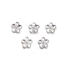 Plata 999 pura flor de durazno con agujero pasante, abalorio, DIY, accesorios de plata, pulsera, collar, nudo de flor de durazno, material tejido, pulsera para mujer