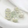 Nueva Piedra Ojo de Gato Cadena de Diamante Cuentas Planas Bola de Diamante Cuentas Usables con Agujero Recto DIY Llavero Cadena de Bolsa Accesorios Mayoreo