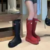 Botas de plataforma para aumentar la altura, botas altas de mujer, nuevo modelo de otoño 2026, botas de lluvia antideslizantes hasta la rodilla, botas de caña alta, botas de montar
