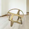 Nuevo Modelo Mesa de Cristal con Patas Redondas, Estructura de Hierro Mármol, Patas Elevadas, Mesa de Centro Redonda Pequeña, Mesa de Comedor