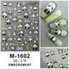 Pegatinas 5D en Relieve para Uñas Año Nuevo 2024 Dragón Chino Tótem Danza del León Fortuna Mahjong Calcomanías Adhesivas para Uñas
