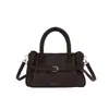 Bolso de mano pequeño versátil de alta gama de estilo coreano para mujer, nuevo súper popular 2026, bolso cruzado tipo cubo con textura retro