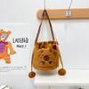Bolsa Cruzada de Peluche de Dibujos Animados Coreanos Linda Bolsa con Cordón Estilo Ins Bolso Cubo Peludo para Hombro Regalo de Cumpleaños para Niñas