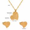 Conjunto de Colar e Brincos de Amor Europeu e Americano Transfronteiriço Moda Celebridade da Internet Doce Colar Corte Conjunto de Joias de Aço Inoxidável para Mulheres