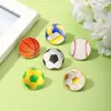Nuevo Broche Creativo de Pelota Deportiva Forma de Fútbol Voleibol Béisbol Baloncesto Accesorios para Ropa Insignia de Aleación Esmaltada Goteo de Aceite