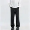 Nuevos Pantalones de Seda de Hielo de Secado Rápido para Hombre, Modernos, Finos, Deportivos, Pierna Recta, Holgados, Color Sólido, Versátiles, Casuales para Adolescentes