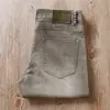Llegada Nueva Verano 2024 Jeans para Hombre Lavado Retro Retro Casual Versátil Algodón Elástico Delgados Rectos