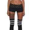 Moda Feminina Gótica Y2K Punk Dark Rebite Sexy Hot Girl Estilo Ins Moda Personalizada Calças Ultra-Curtas Atacado
