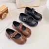 Zapatos de Cuero Sencillos para Niñas 2026 Nuevo Primavera/Otoño Zapatos de Princesa con Suela Suave para Niños Bebé Estilo Coco Chanel Zapatos Planos Cómodos