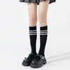 Calcetines hasta la rodilla blanco leche calcetines de primavera y verano jk calcetines blancos finos presión piernas finas calcetines altos muslos finos y bonitos