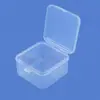 Caja de Plástico Transparente Elevada de 45 mm, Caja de Almacenamiento Cuadrada con Tapa, Caja de Embalaje, Caja para Piezas de Plástico, Caja de Almacenamiento para Cuentas