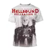 Camiseta Estampada Digitalmente 3D de la Película de Terror "Persiguiendo Almas Fantasmales" para Hombre y Mujer de Manga Corta 2024 Venta Caliente Transfronteriza