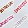 Uñas Postizas Combinadas Ojo de Gato Color Sólido Usables, Uñas de Manicura Color Sólido Blanqueadoras y de Alta Gama, Almendras Largas Removibles (30 piezas)