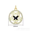 Fábrica de Origen Joyería Microincrustada Accesorios Piezas de Cobre Serie Ojo del Diablo Ojos Serie Mariposa Colgantes
