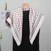 Bufandas de Seda al por Mayor 90cm Bufanda Cuadrada de Seda Twill Pañuelo Ruso para la Cabeza Bufanda para Mujer con Estampado de Espiga