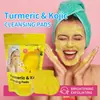 Almofadas de Limpeza de Cúrcuma Estilo Tk Europeu e Americano Transfronteiriças para Cuidados Faciais, Limpeza Profunda, Esfoliação, Clareamento e Rejuvenescimento da Pele com Pads de Algodão com Ácido Kojico