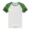 Camiseta Infantil Raglan Gola Redonda Manga Curta Lycra Algodão Penteado Camiseta Lisa Atacado Dia das Crianças do Jardim de Infância Roupa de Família