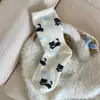Meias de Vento de Animais Pequenos Fofos Outono e Inverno Veludo Australiano Espesso Meias de Dormir Macias e Confortáveis Meias de Chão para Casa