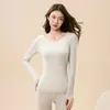 Nuevo conjunto térmico ligero y cálido de algodón de Xinjiang para otoño e invierno, alta elasticidad, tops y pantalones térmicos que retienen el calor, capa interior ajustada, conjunto de capa base cálida