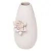 Vaso Gardenia 1 Flor 7cm x 6.5cm x 12cm Cerâmica Bege - Wolff