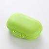 Caixa de armazenamento de plástico personalizada de fábrica para remédios, portátil para viagem, semanal, Macaron, quatro mini caixas de plástico para remédios, impressão
