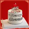 Decoração de Bolo de Natal 2024 Chapéu de Natal Galho Cachorrinho Enfeites Casal Festa de Feriado Acessórios para Encaixar