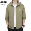 Chaqueta Cortavientos Impermeable para Hombre Jeep, con Capucha Desmontable, de Nailon para Exteriores, Tallas Grandes, Top Casual para el Día a Día