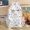 Mochila Bordada de Moda Dibujos Animados Cielo Estrellado para Estudiantes de Secundaria y Universidad Femeninas, Mochila de Gran Capacidad Estilo Japonés Fresca y Fresca para Chicas