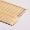 Lote 20/50/100 palitos de laranja para manicure para remover pele morta, limpar, descarregar e usar unhas postiças, etiquetas de madeira, palitos de broca