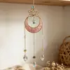Pingente de Sino de Vento de Cristal Lótus Apanhador de Sol Lua Pendurado Festival Decoração de Casa Dropshipping