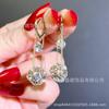 Pendientes de bola de diamante de circonita Super Flash de celebridades de Internet 2023, moda japonesa y coreana, borla que combina con todo, hermosa hebilla para la oreja, joyería para la oreja al por mayor