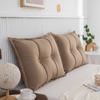 Cojín de cabecera de tela tecnológica removible estilo celebridad de internet color sólido anticolisión almohada grande dormitorio tatami bolsa suave fabricante