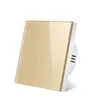 Caja Redonda Ozon Rusa Enchufe Oculto 16A Enchufe de Pared de Vidrio Templado Dorado Fábrica de Comercio Exterior Venta al por Mayor