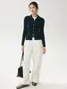 Suéter de Cachemira de Punto Hueco Nuevo Otoño 2026 para Mujer, Cuello Polo, Cárdigan de Encaje, Chaqueta Camisa para Viajes