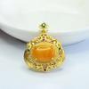 Colgante de Ámbar Natural y Cera de Abejas Guan Yu Lleno de Miel y Cera Collar Fábrica Venta al por Mayor y Entrega S3071602L