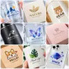 Etiquetas engomadas de cristal UV personalizadas, pegatinas de transferencia transparentes coloridas doradas y plateadas, etiquetas con logo de marca, fabricante, se aceptan pedidos al por mayor