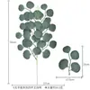 Folha de Tâmaras Artificiais de Areia Galho Único Primavera Amazônia Venda Quente Estilo Floresta Flor de Feijão Eucalipto Folha de Banyan Planta Verde Artificial Ornamento