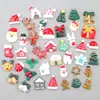Accesorios para Funda de Teléfono Móvil de Alce Accesorios para el Cabello DIY Accesorios de Navidad Muñeco de Nieve Árbol de Navidad Pegamento de Crema DIY Accesorios para Tocados de Resina