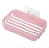 Drenaje de Baño sin Perforaciones Caja de Jabón Montada en la Pared Estante de Almacenamiento para Baño Ventosa Estante para Jabón de Doble Capa Hogar