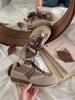 Jinmi 2023 outono e inverno retro forrado de lã versátil confortável fundo macio casual argan sapatos femininos Maillard sapatos de treinamento femininos