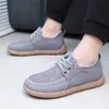 Zapatos de Lona Ligeros Transpirables de Verano para Hombre, Huecos, Suela Suave, Versátiles de Cordones Bajos, Cómodos para el Trabajo, Slip-On